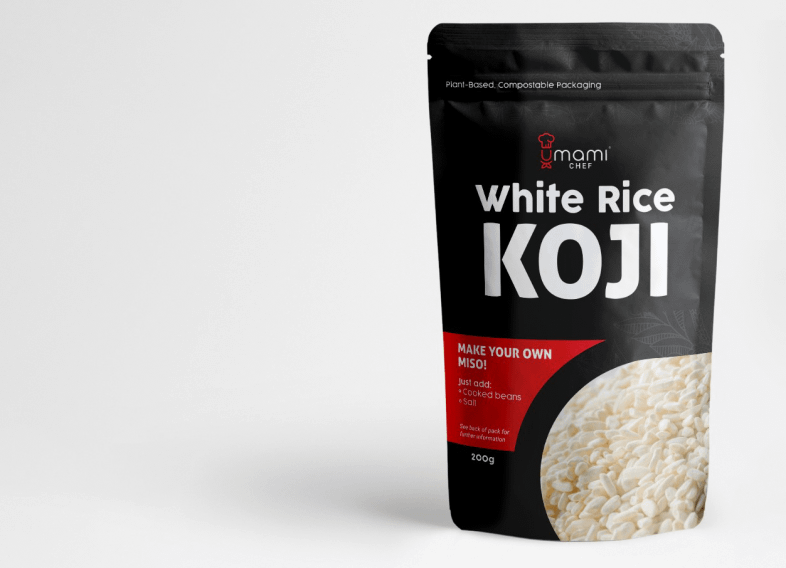 White Rice Koji - 200g  This white rice koji is perfect for making your own miso – just add cooked beans and salt!